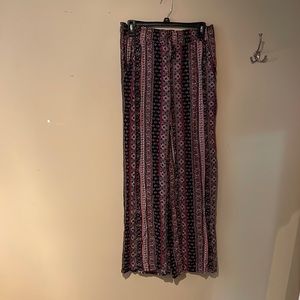 Black and Pink Flare Pants